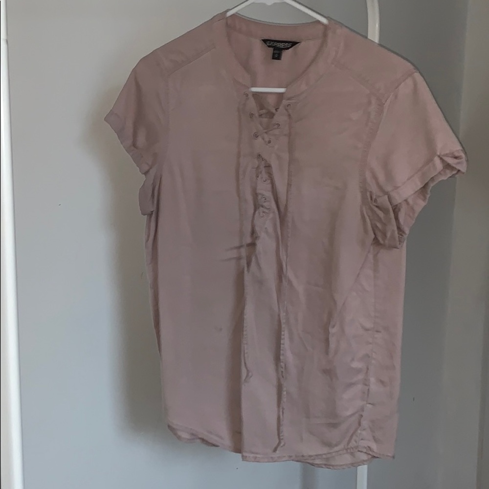 Pink nude top flowy